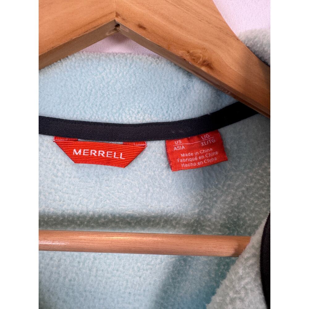 Merrell Women’s Large Mint Fleece Quarter Zip Pullover Hiking Jacket Sweatshirt - Picture 6 of 10